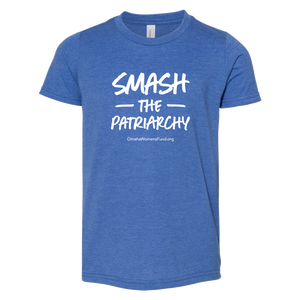 Women's Fund Of Omaha | Smash The Patriarchy Youth T-Shirt - Blue